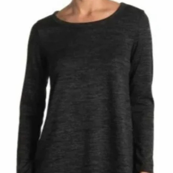 Forgotten Grace Women's Brushed Hacci Long Sleeve T-Shirt Dark Charcoal size M. - Picture 4 of 5
